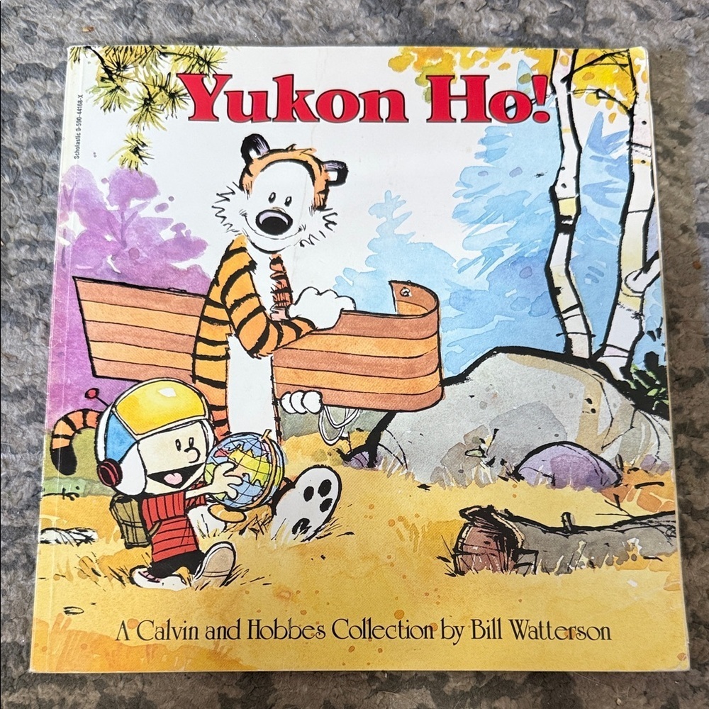 Yukon Ho! Calvin and Hobbes Kids Book - Yellow/White Cover
